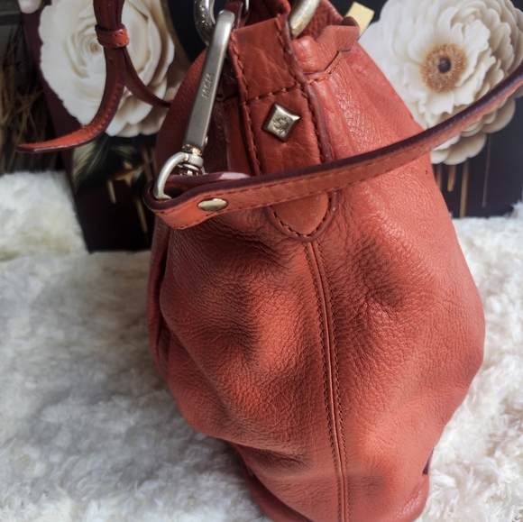 MCM Red Leather Shoulder Bag - Picture 2 of 16